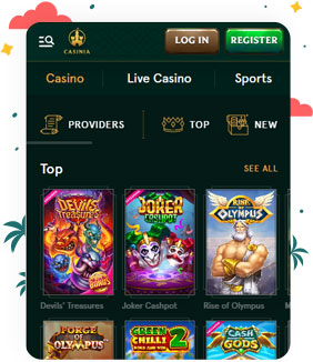 تشكيلة الألعاب في كازينو Casinia