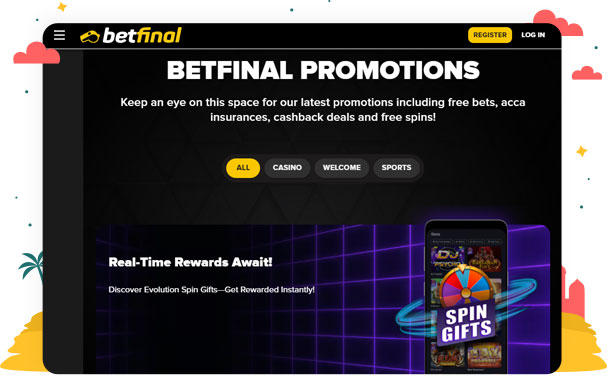 المكافآت والعروض الترويجية في كازينو Betfinal