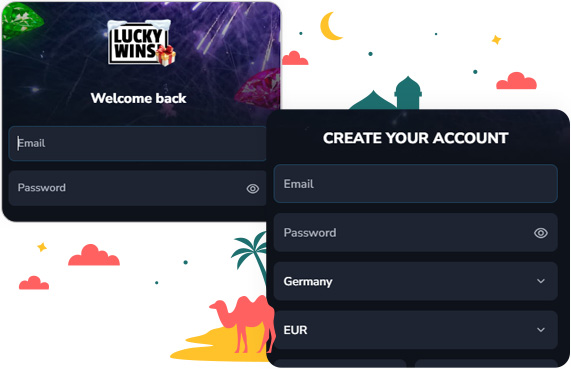 تسجيل الدخول والتسجيل في كازينو LuckyWins