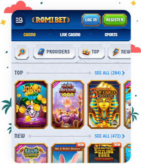 تسجيل الدخول والتسجيل في كازينو Romibet