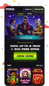 كازينو MadCasino للأجهزة المحمولة
