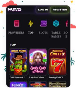 تسجيل الدخول والتسجيل في كازينو MadCasino