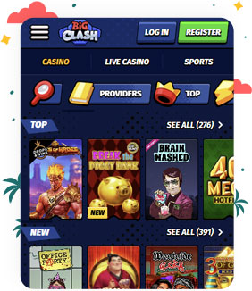 تسجيل الدخول والتسجيل في كازينو BigClash