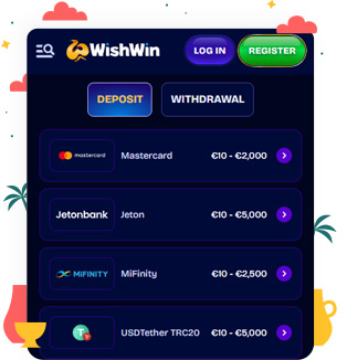 طرق الدفع في كازينو WishWin