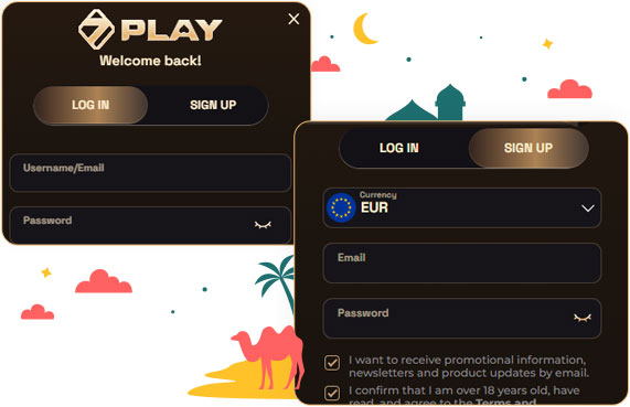 تسجيل الدخول والتسجيل في كازينو SevenPlay