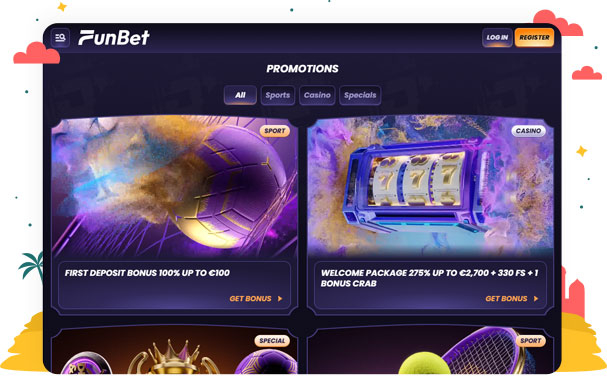 المكافآت والعروض الترويجية في كازينو FunBet