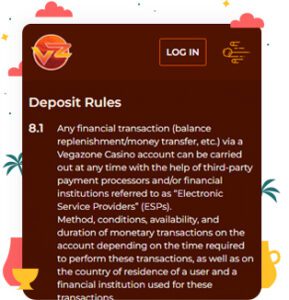 طرق الدفع في كازينو VegaZone