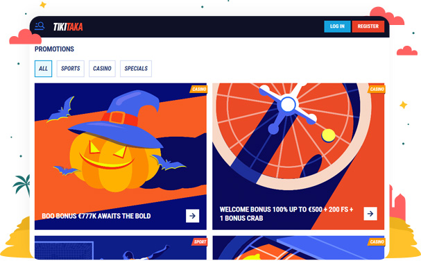 المكافآت والعروض الترويجية في كازينو TikiTaka