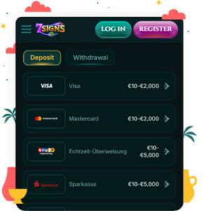 طرق الدفع في كازينو 7Signs