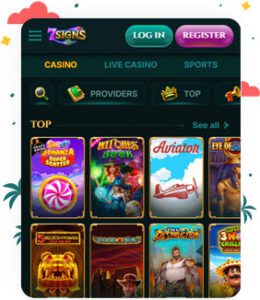 تسجيل الدخول والتسجيل في كازينو 7Signs