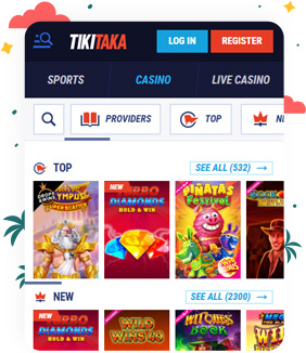 تسجيل الدخول والتسجيل في كازينو TikiTaka