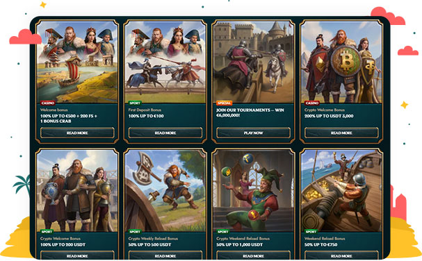 المكافآت والعروض الترويجية في كازينو MyEmpire