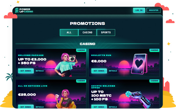 المكافآت والعروض الترويجية في كازينو PowerUp Casino