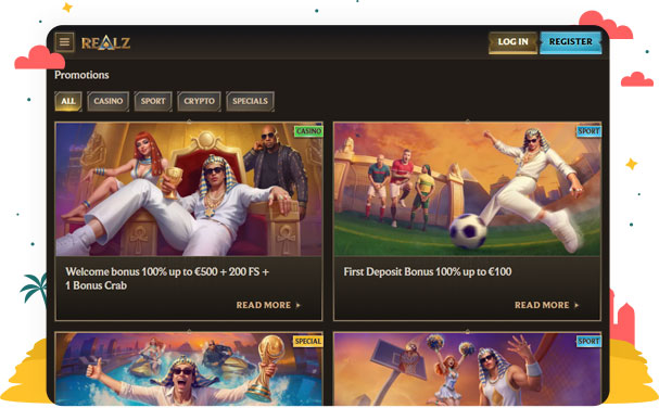 المكافآت والعروض الترويجية في كازينو Realz