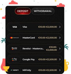 طرق الدفع في كازينو Casina