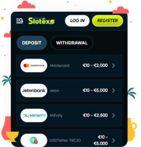 طرق الدفع في كازينو Slotexo