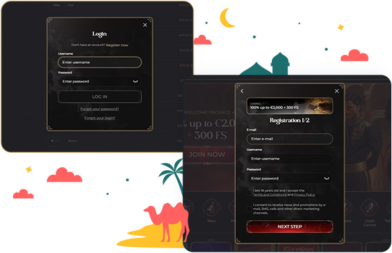 تسجيل الدخول والتسجيل في كازينو Casina