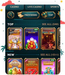 الألعاب في كازينو MyEmpire