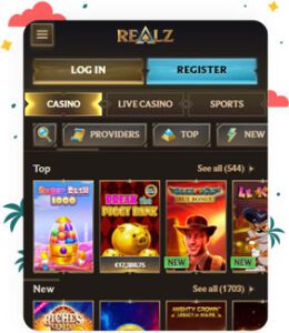 تسجيل الدخول والتسجيل في كازينو Realz