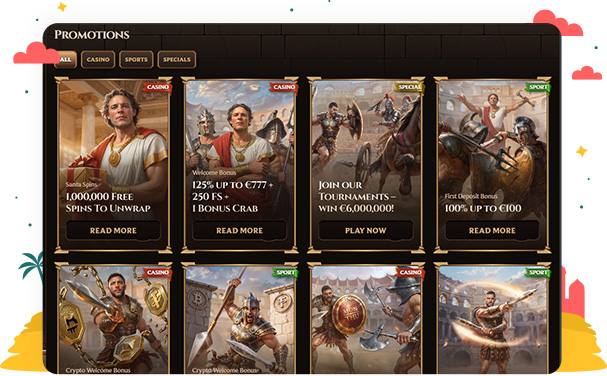 المكافآت والعروض الترويجية في كازينو Lanista