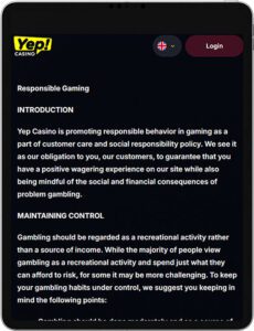 أمن كازينو Yep Casino