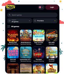 تسجيل الدخول والتسجيل في كازينو Yep Casino