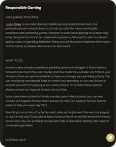 أمن كازينو Lucky Ones