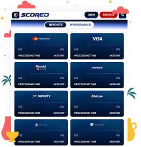 طرق الدفع في كازينو Scored