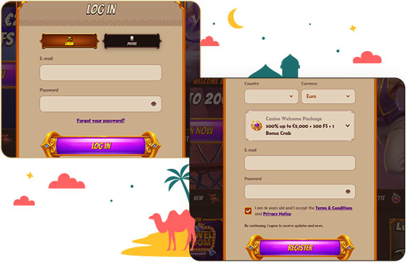 تسجيل الدخول والتسجيل في كازينو Alawin