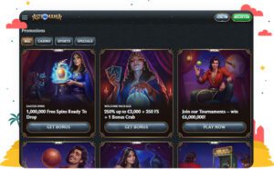 المكافآت والعروض الترويجية في كازينو Astromania