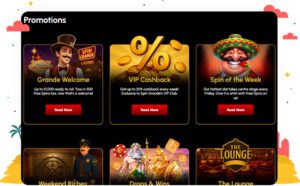 المكافآت والعروض الترويجية في كازينو SpinGrande