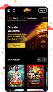 كازينو SpinGrande للأجهزة المحمولة
