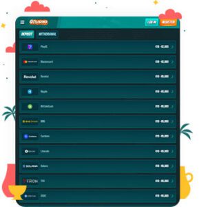 طرق الدفع في كازينو Golisimo