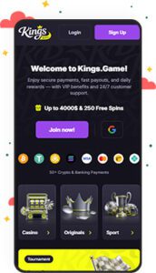 كازينو Kings Game للأجهزة المحمولة