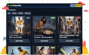 المكافآت والعروض الترويجية في كازينو Bet Republic