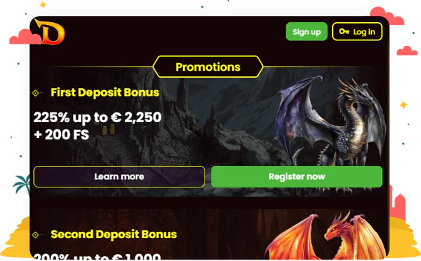 المكافآت والعروض الترويجية في كازينو DragonSlots