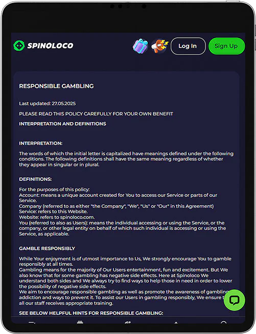 أمن كازينو Spinoloco