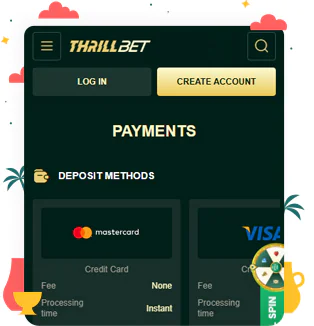 طرق الدفع في كازينو ThrillBet