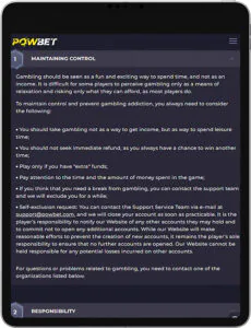 أمن كازينو Powbet