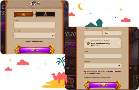 تسجيل الدخول والتسجيل في كازينو Alawin